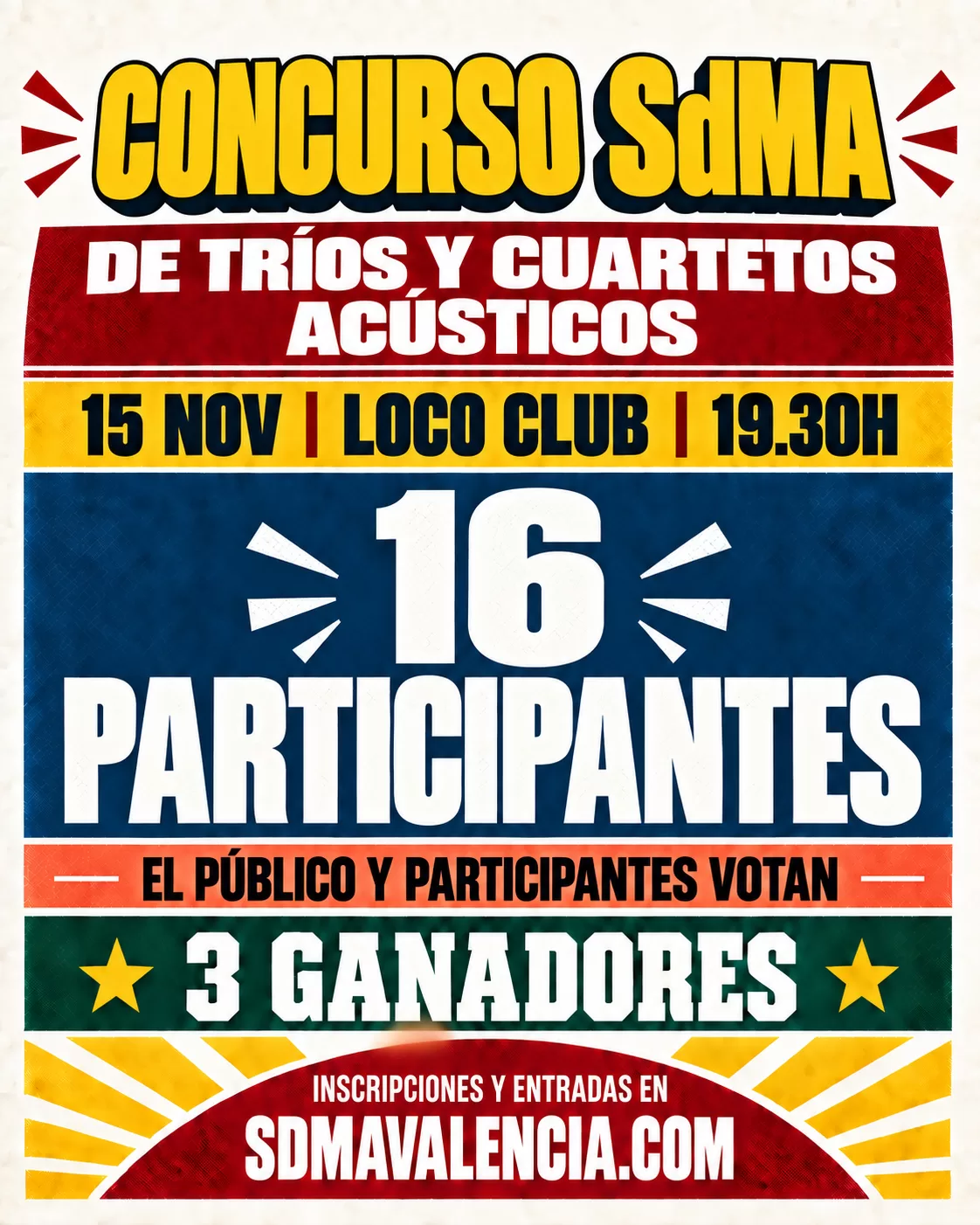 Imagen de CONCURSO SdMA. TRÍOS Y CUARTETOS ACÚSTICOS